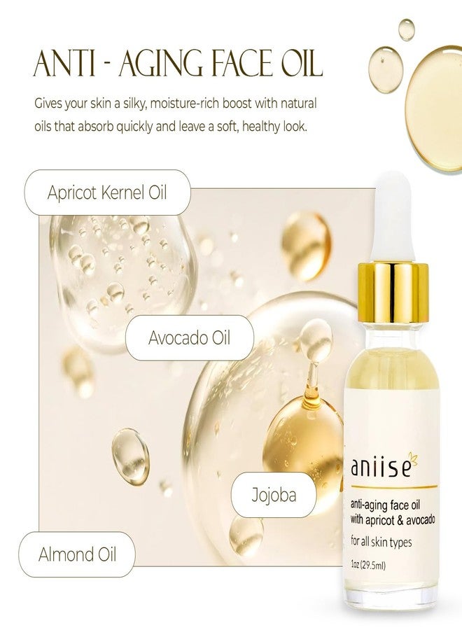 Aniise Face Oil with Apricot and Avocado, Moisturizing, for Face for All Skin Types - All-Natural Serum for Face - With Vitamin C, E, and Grape Seed 1 oz - Image 2